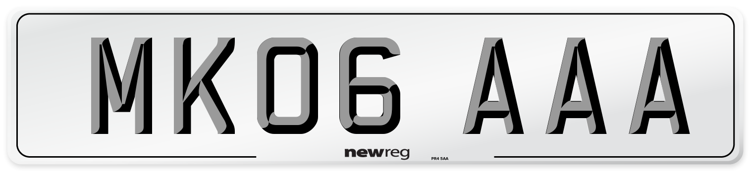 MK06 AAA Number Plate from New Reg